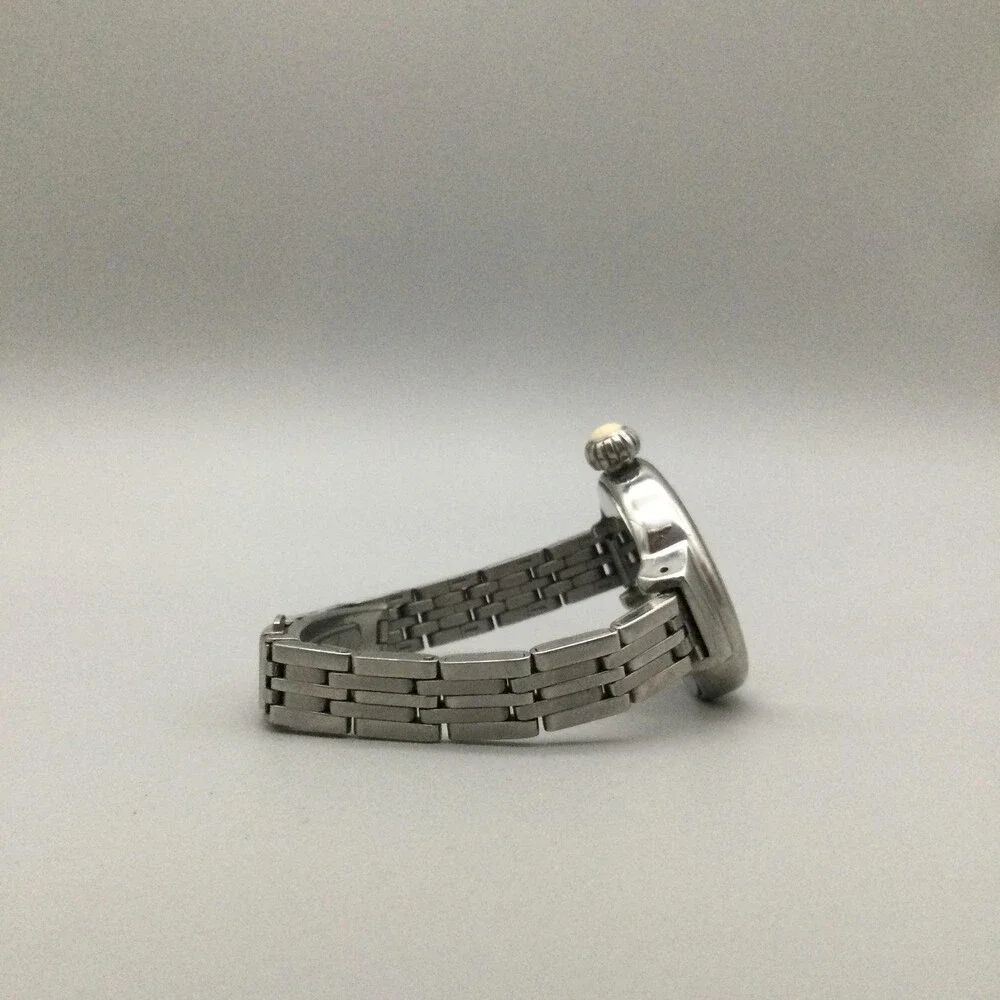 Miami Beach Womens Watch 35mm Silver Tone Stainless Glam Rock New Battery 6.5